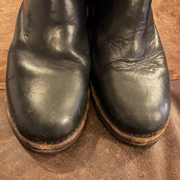 Vintage Frye Sabrina Black Leather Chelsea Ankle Boots - Picture 9 of 10